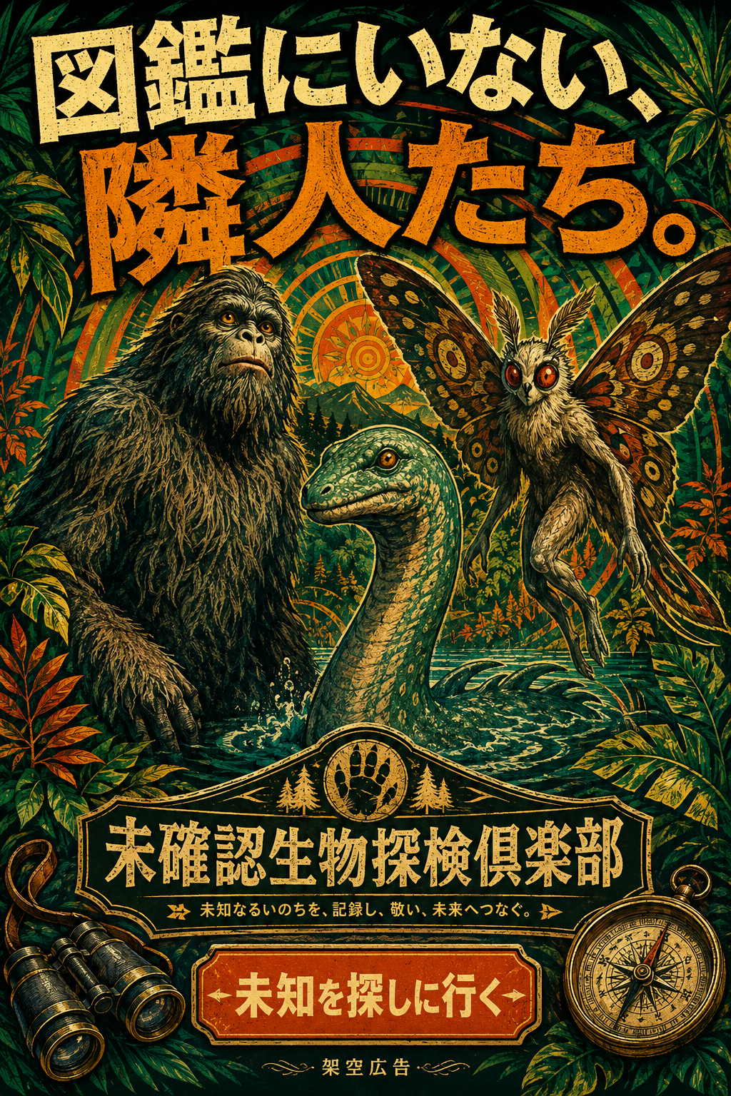未確認生物探検倶楽部の架空広告